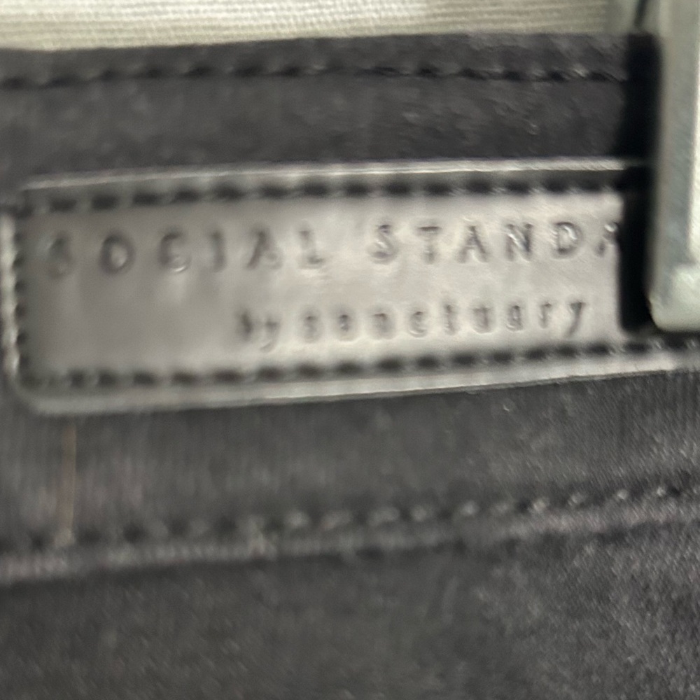 Social Standard Jeans Black Gray Camo Camouflage Ankle Skinny Pants Size 12 - Picture 7 of 9